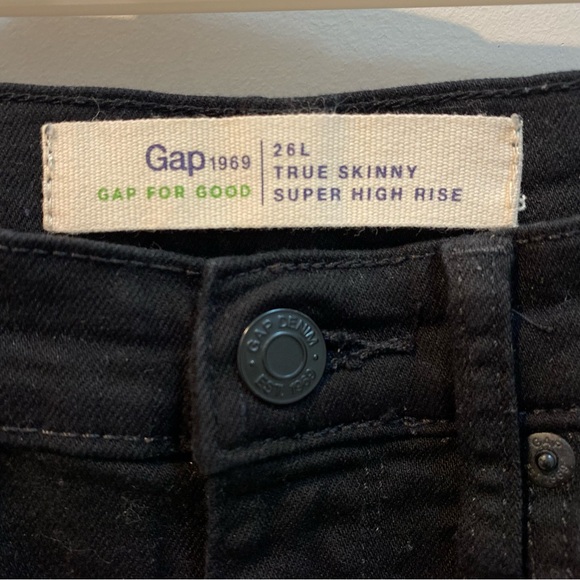 GAP | Black Super High Rise True Skinny Jeans | 26 Long - Picture 3 of 9